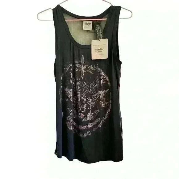 Harley-Davidson Women’s Chiffon Back Tank Top - Picture 1 of 8